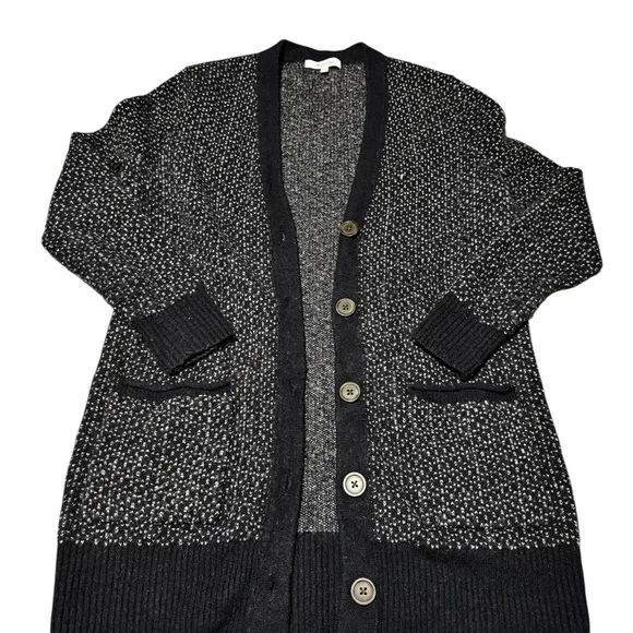 Madewell Navy and White Knit Cardigan - Picture 2 of 5